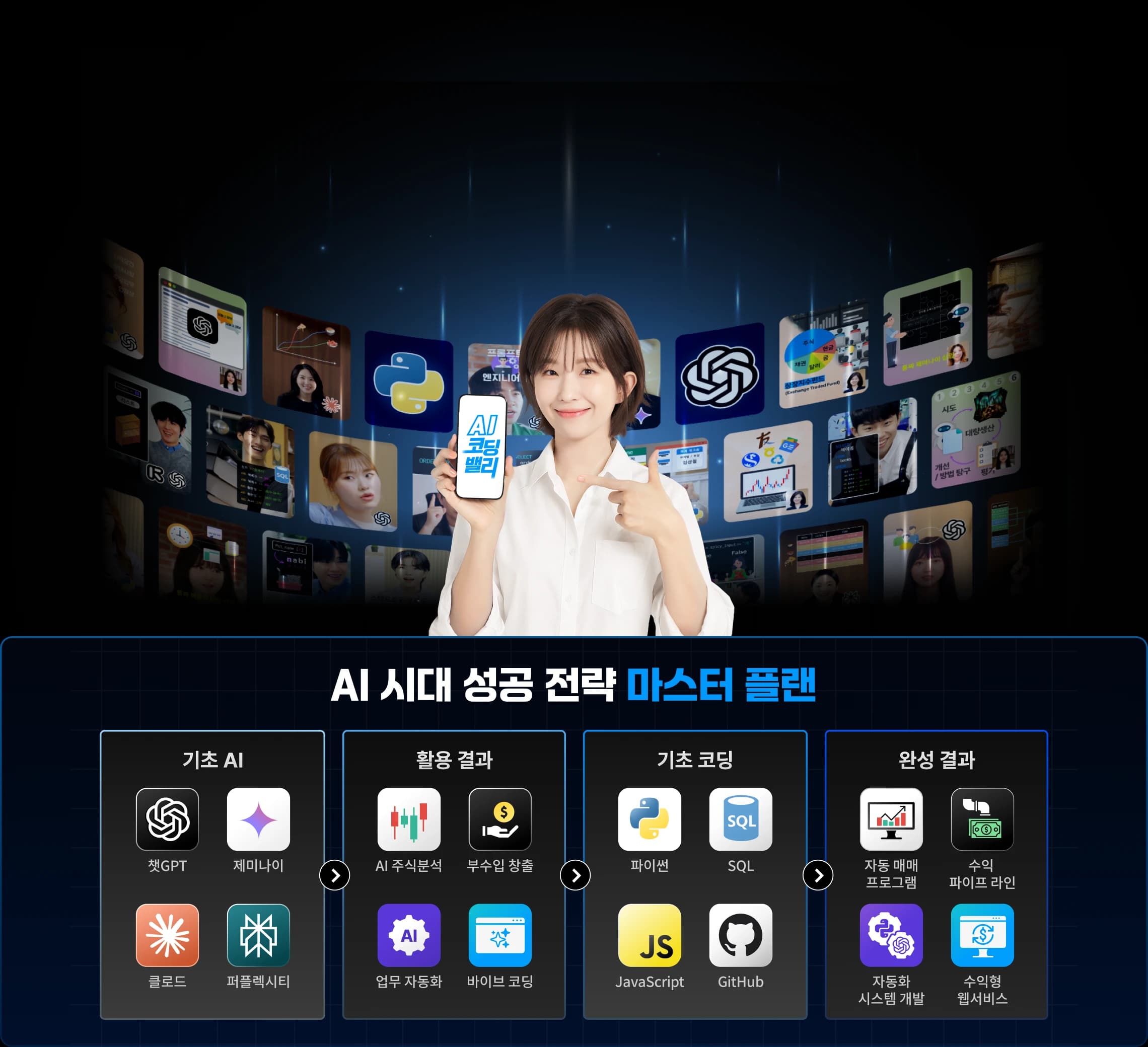 윤가이가 밝은 미소로 화이팅하는 사진